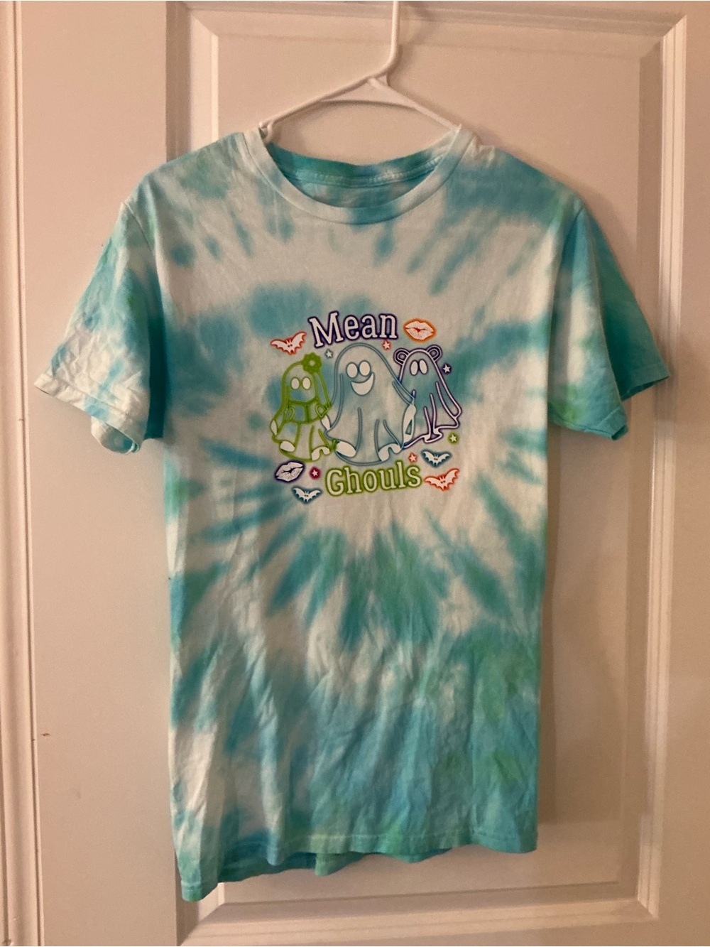 Mean Ghouls Tie-Dye Kids T-Shirt - Aqua Green